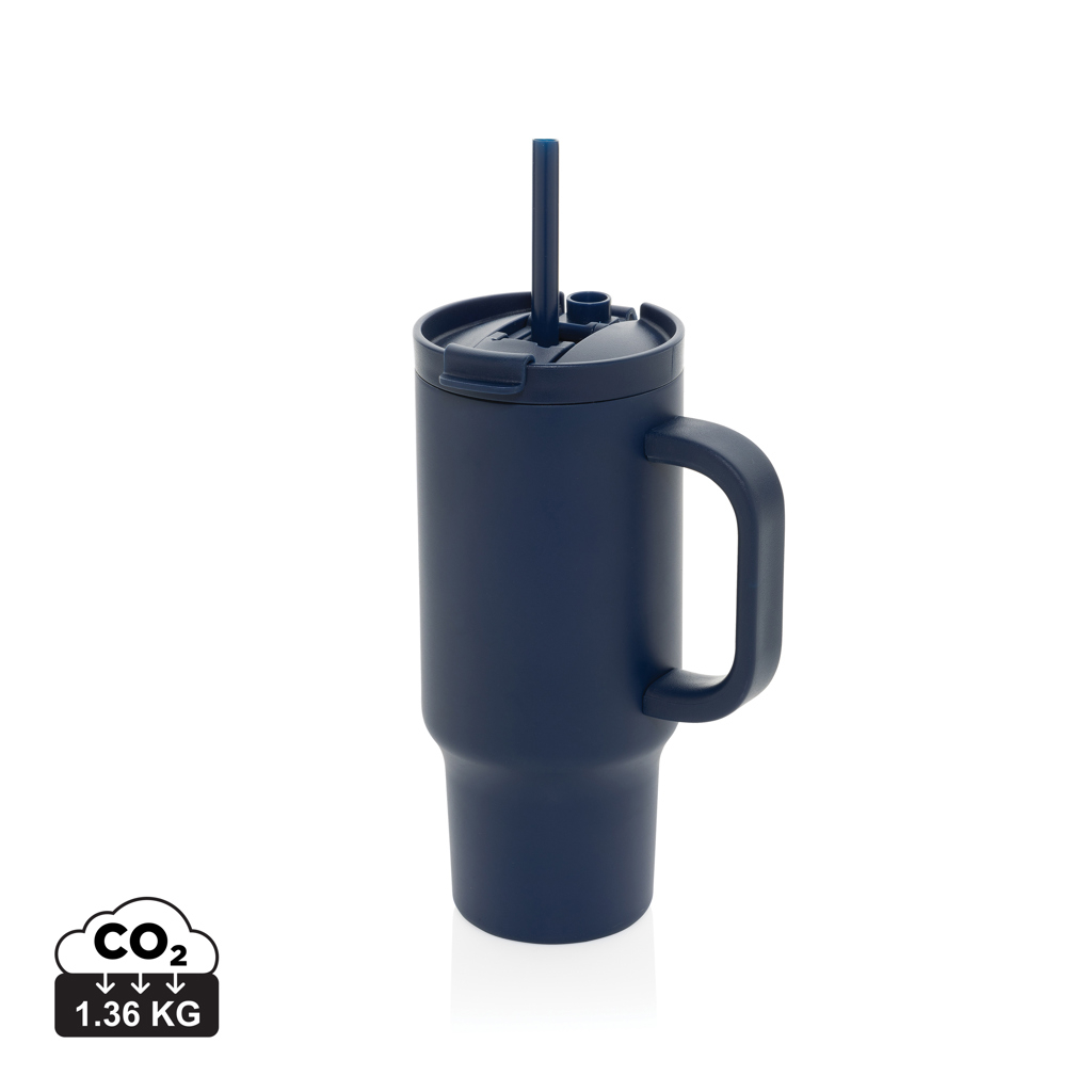 Mug 480ml étanche inox recyclé RCS à personnaliser Cruiser Bleu marine